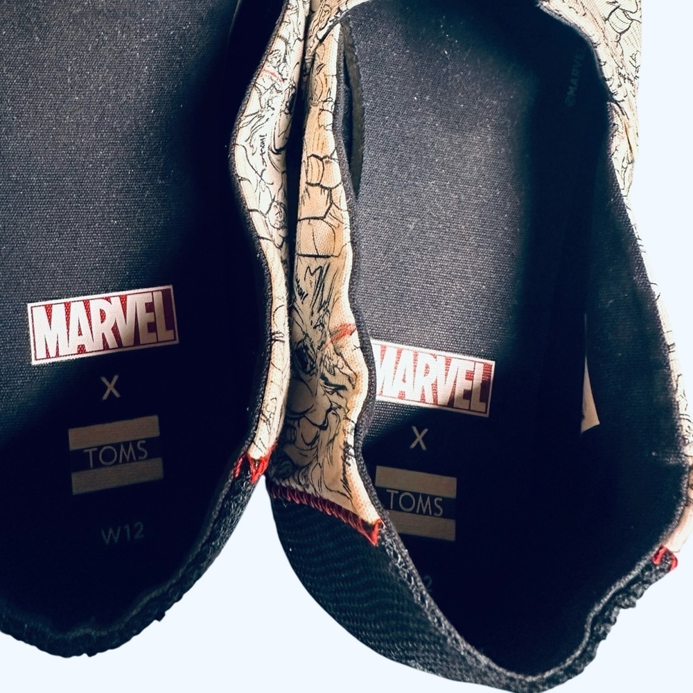 Toms Marvel Concept Print Alpargata Slip On Shoes Womens Size 12 Disney Avengers - Picture 4 of 6
